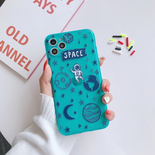 

For iPhone 11 Astronaut Pattern Fluorescent TPU Mobile Phone Case(Fluorescent Green)