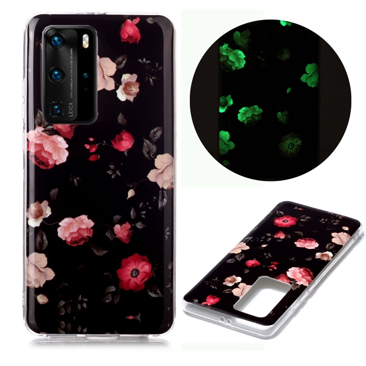 

For Huawei P40 Pro Luminous TPU Soft Protective Case(Rose)