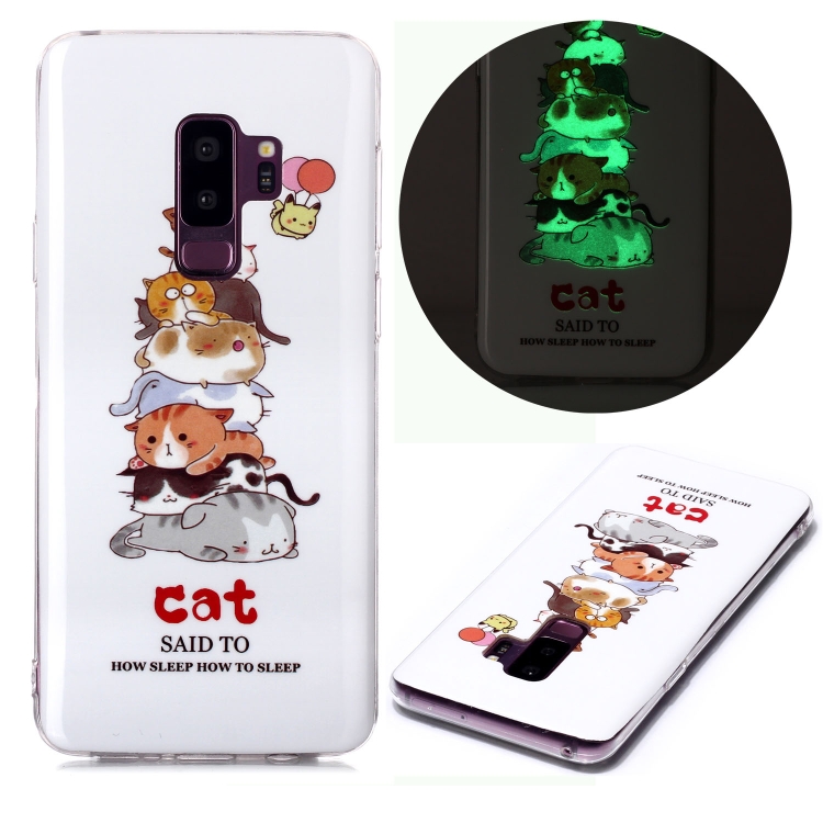 

For Samsung Galaxy S9 Luminous TPU Soft Protective Case(Cats)