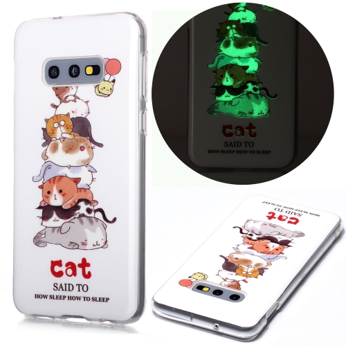 

For Samsung Galaxy S10e Luminous TPU Soft Protective Case(Cats)