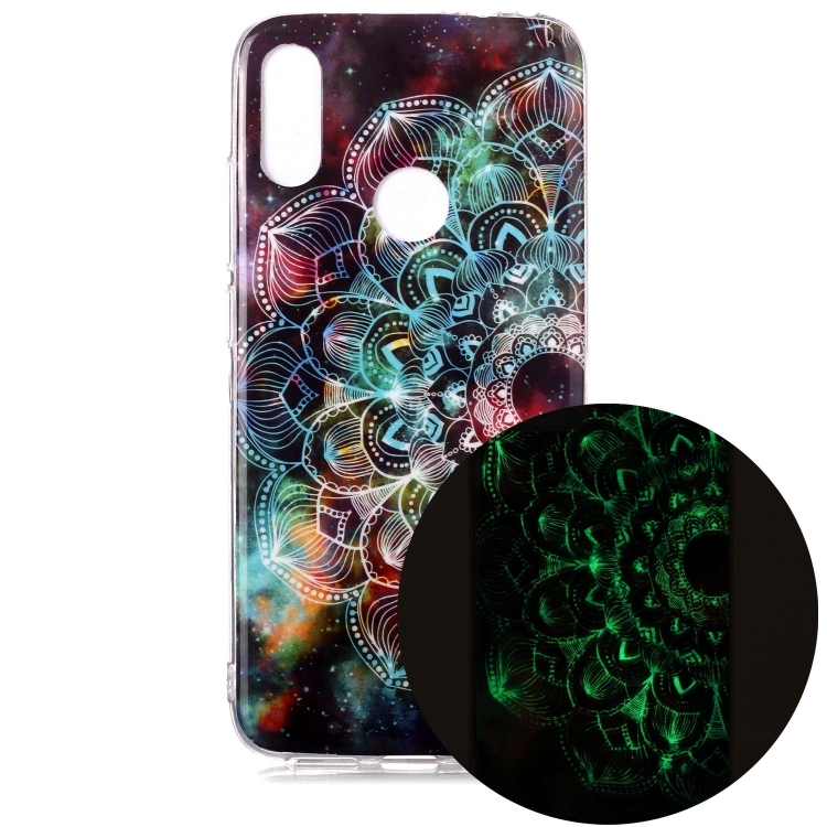 

For Xiaomi Redmi Note 7 Luminous TPU Soft Protective Case(Mandala Flower)