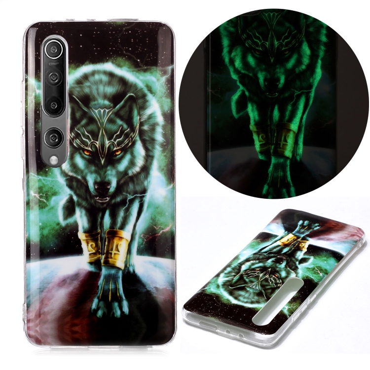 

For Xiaomi Mi 10 5G Luminous TPU Soft Protective Case(Ferocious Wolf)