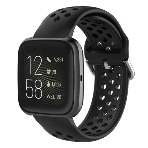 

23mm For Fitbit Blaze / Fitbit Versa 2 Universal Sport Silicone Replacement Wrist Strap(Black)