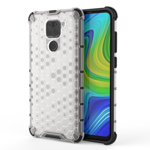 

For Xiaomi Redmi Note 9 Shockproof Honeycomb PC + TPU Protective Case(White)