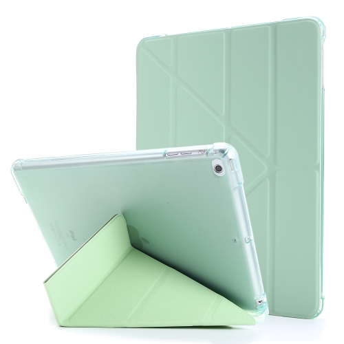 

For iPad Air 2 Airbag Deformation Horizontal Flip Leather Case with Holder & Pen Holder(Mint Green)