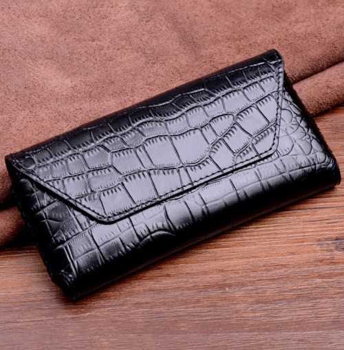 

For Huawei Mate X / Xs Crocodile Pattern Genuine Leather Horizontal Flip Case(Black)