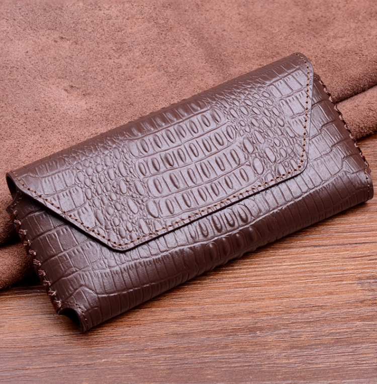 

For Huawei Mate X / Xs Crocodile Pattern Genuine Leather Horizontal Flip Case(Brown Little Crocodile Pattern)