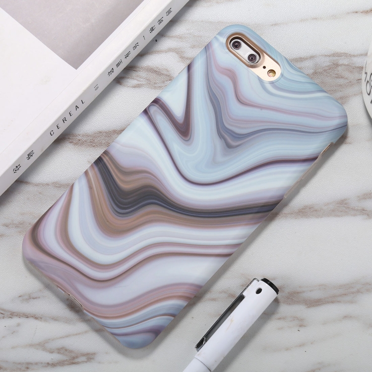 

For iPhone 8 Plus / 7 Plus Watercolor Marble Pattern IMD TPU Mobile Phone Case(White)