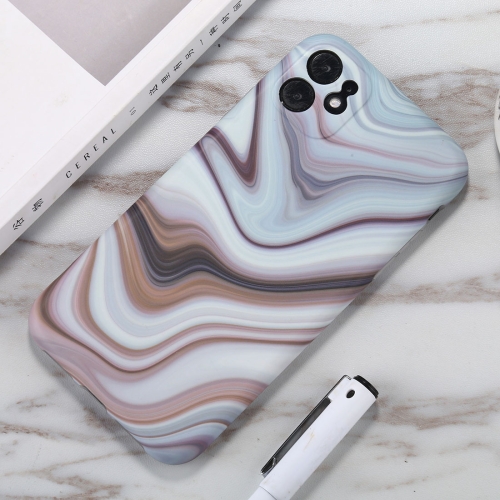 

For iPhone 11 Watercolor Marble Pattern IMD TPU Mobile Phone Case(White)