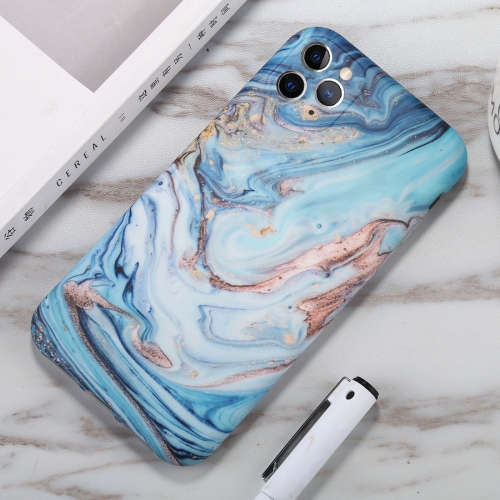 

For iPhone 11 Pro Watercolor Marble Pattern IMD TPU Mobile Phone Case(Blue)