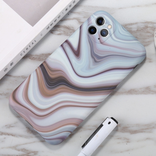 

For iPhone 11 Pro Max Watercolor Marble Pattern IMD TPU Mobile Phone Case(White)