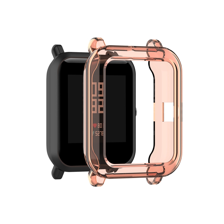 

For Amazfit Bip Lite Version 1S / Bip S Transparent TPU Watch Protective Case(Transparent Orange)
