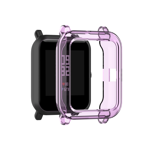 

For Amazfit Bip Lite Version 1S / Bip S Transparent TPU Watch Protective Case(Transparent Purple)