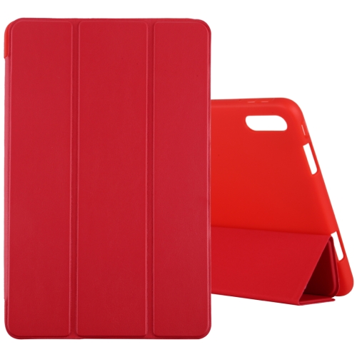 

For Huawei MatePad 10.4 inch Ultra-thin Horizontal Flip TPU Leather Case with Three-fold Holder(Red)