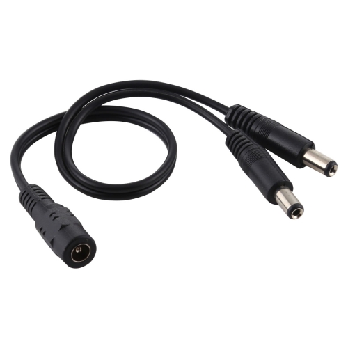 

5.5 x 2.1mm 1 to 2 Female to Male Plug DC Power Splitter Adapter Power Cable, Cable Length: 30cm(Black)