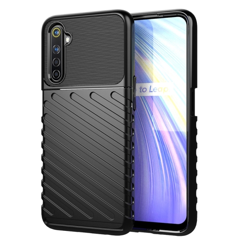 

For OPPO Realme 6 Thunderbolt Shockproof TPU Soft Case(Black)