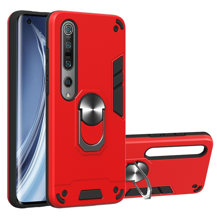 

For Xiaomi Mi 10 5G / Mi 10 Pro 5G 2 in 1 Armour Series PC + TPU Protective Case with Ring Holder(Red)