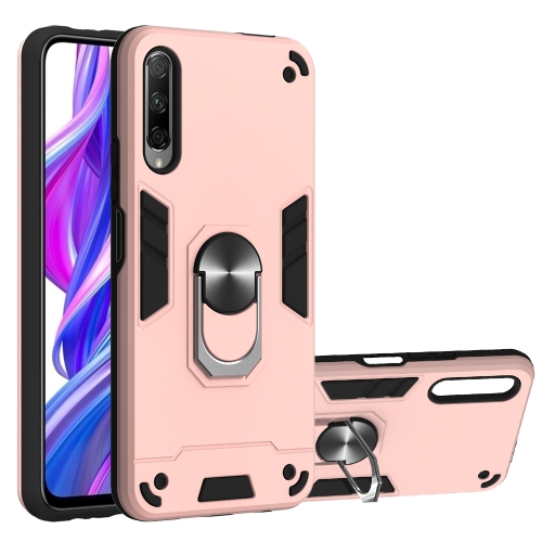 

For Huawei Y9s / Honor 9X 2 in 1 Armour Series PC + TPU Protective Case with Ring Holder(Rose Gold)