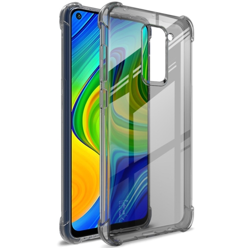 

For Xiaomi Redmi Note 9 IMAK Full Coverage Shockproof TPU Protective Case(Transparent Black)