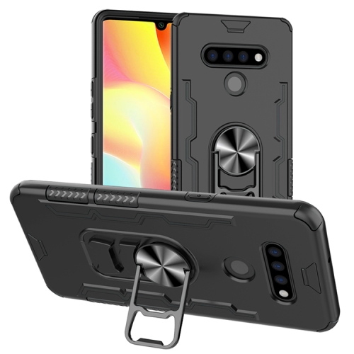 

For LG K51 / Q51 Shockproof PC + TPU Protective Case with Beer Opener & Car Holder(Black)