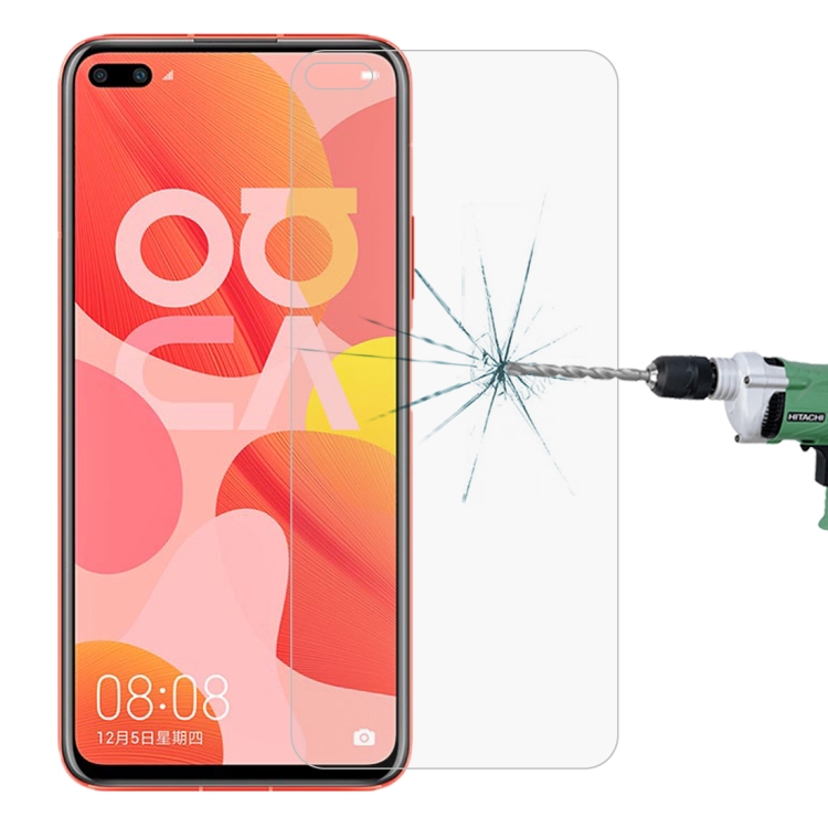 

For Huawei nova 6 Half-screen Transparent Tempered Glass Film
