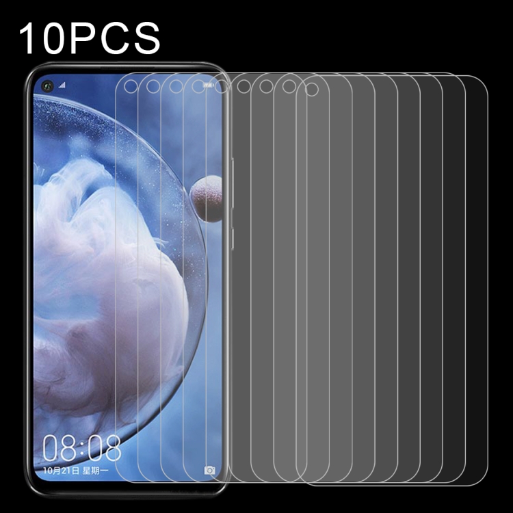 

For Huawei nova 5z 10 PCS Half-screen Transparent Tempered Glass Film