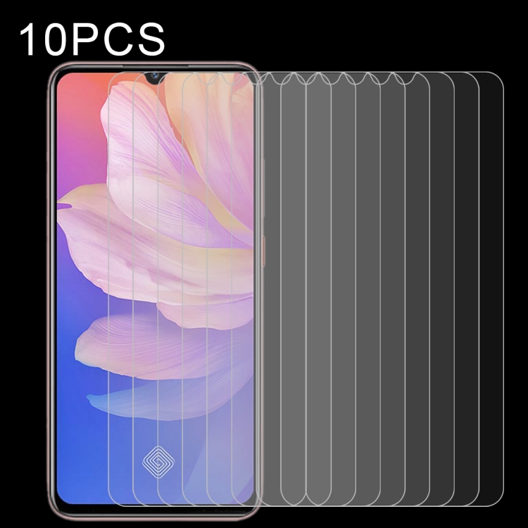 

For Vivo S1 Pro 10 PCS Half-screen Transparent Tempered Glass Film