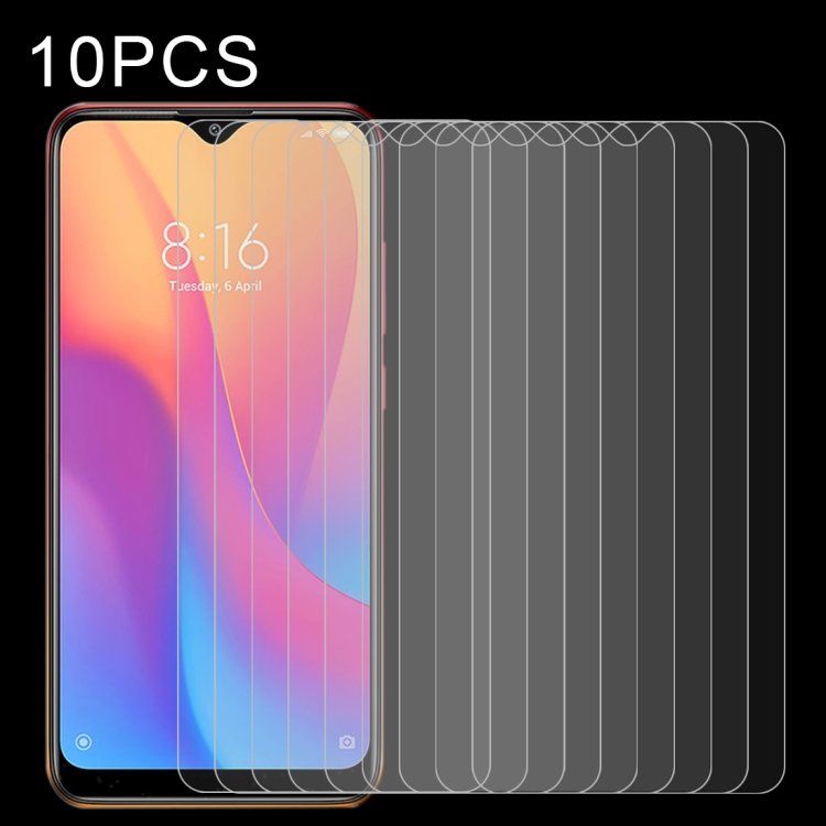 

For Xiaomi Redmi 8A 10 PCS Half-screen Transparent Tempered Glass Film