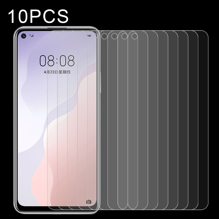 

For Huawei nova 7 SE 10 PCS Half-screen Transparent Tempered Glass Film
