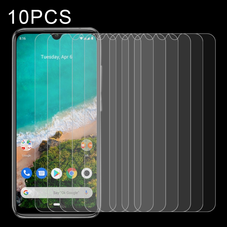

For Xiaomi Mi A3 10 PCS Half-screen Transparent Tempered Glass Film