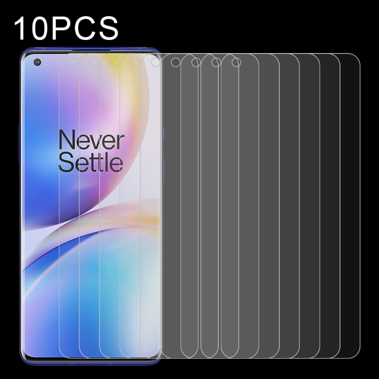 

For OnePlus 8 Pro 10 PCS Half-screen Transparent Tempered Glass Film