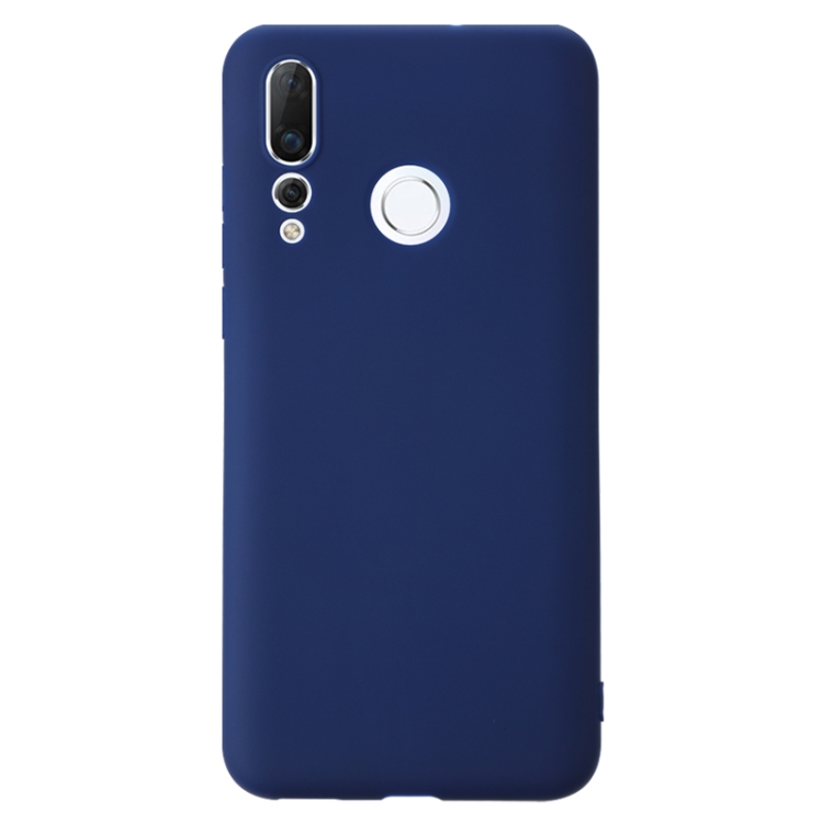 

For Huawei nova 4 Shockproof Frosted TPU Protective Case(Dark Blue)