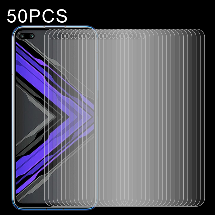 

For Huawei Honor Play 4 Pro 50 PCS Half-screen Transparent Tempered Glass Film