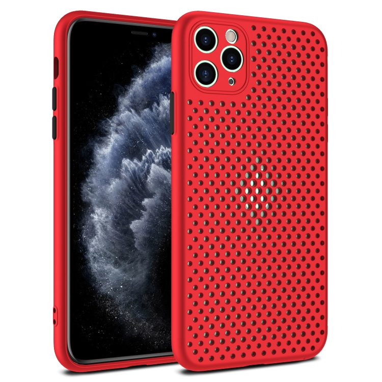 

For iPhone 11 All-inclusive Shockproof Breathable TPU Protective Case(Red)