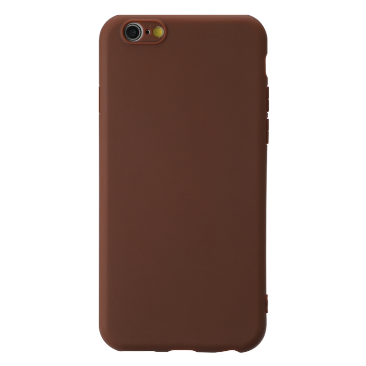 

For iPhone 6 Shockproof Frosted TPU Protective Case(Brown)