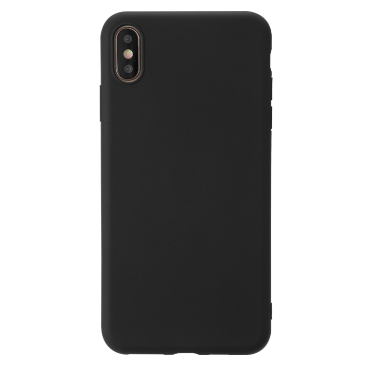 

For iPhone XS Shockproof Frosted TPU Protective Case(Black)