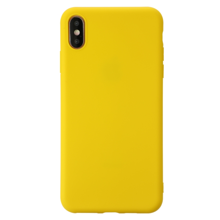 

For iPhone XS Shockproof Frosted TPU Protective Case(Yellow)