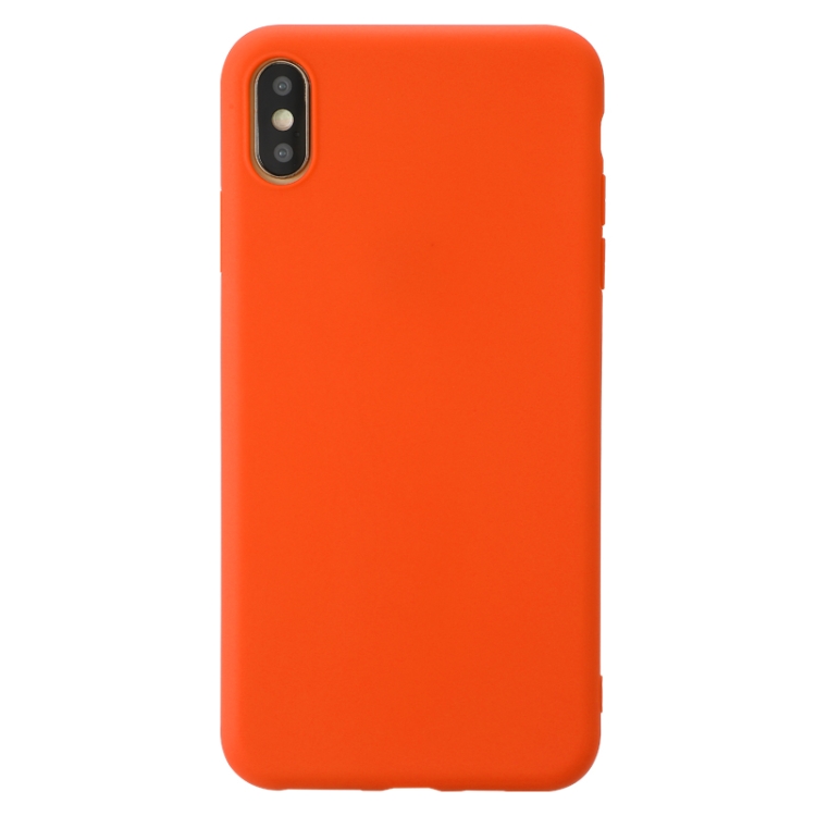 

For iPhone XS Max Shockproof Frosted TPU Protective Case(Orange)