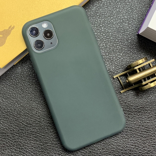 

For iPhone 11 Pro Shockproof Frosted TPU Transparent Protective Case(Green)