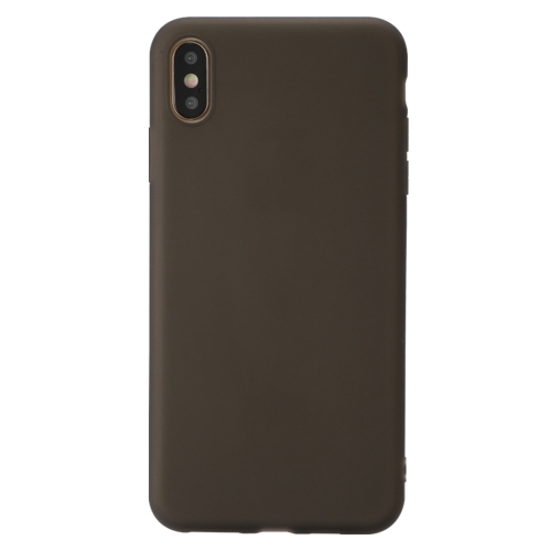 

For iPhone XS Shockproof Frosted TPU Transparent Protective Case(Black)