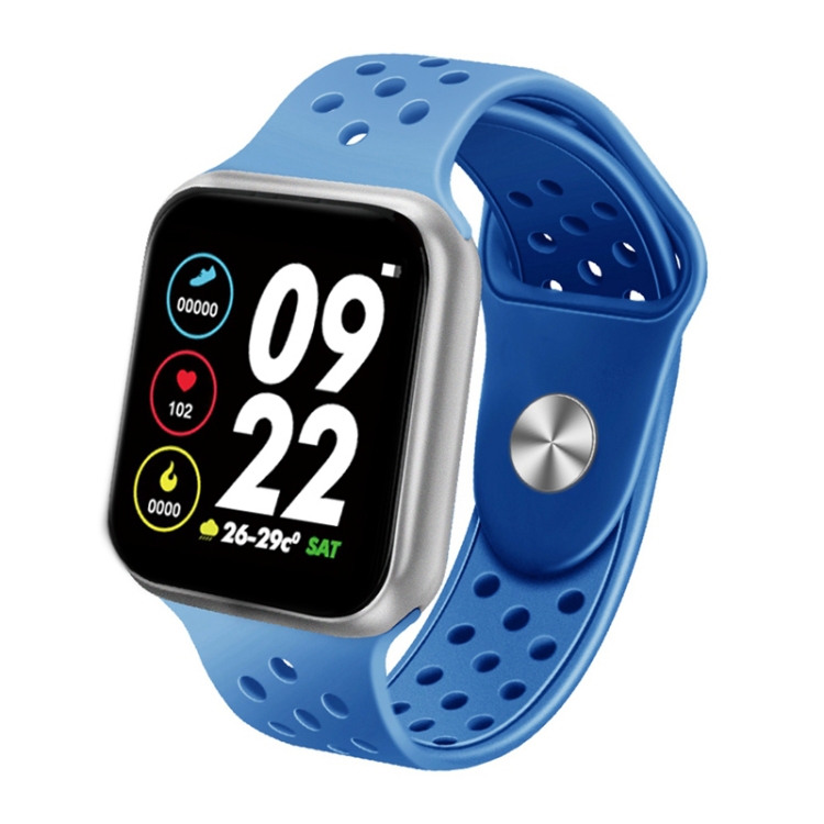 

F9A 1.3 inch Touch Screen Smart Bracelet, Support Sleep Monitor / Blood Pressure Monitoring / Blood Oxygen Monitoring / Heart Rate Monitoring, Shell Color:Silver(Blue)