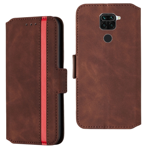 

For Xiaomi Redmi Note 9 Retro Frosted Oil-side Horizontal Flip Leather Case with Holder & Card Slots(Wine Red)