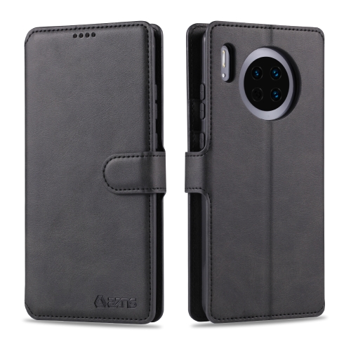 

For Huawei Mate 30 Pro AZNS Calf Texture Horizontal Flip Leather Case, with Holder & Card Slots & Wallet & Photo Frame(Black)