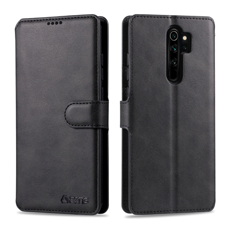 

For Xiaomi Redmi Note 8 Pro AZNS Calf Texture Horizontal Flip Leather Case, with Holder & Card Slots & Wallet & Photo Frame(Black)
