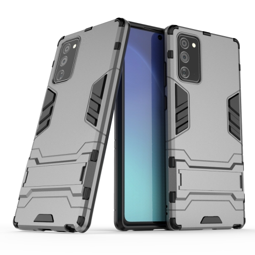 

For Samsung Galaxy Note20 Plus PC + TPU Shockproof Protective Case with Holder(Gray)