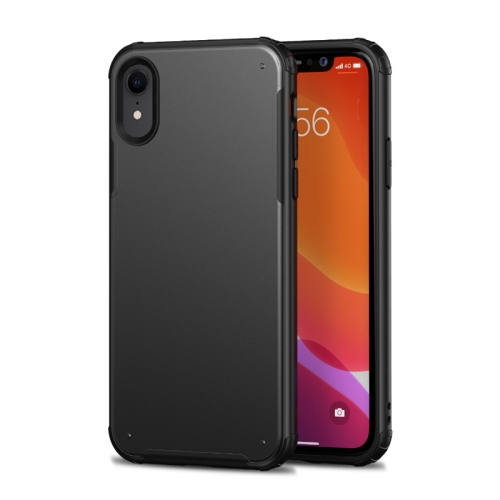 

For iPhone XR Four-corner Skin Feel Shockproof TPU + PC Protective Case(Black)