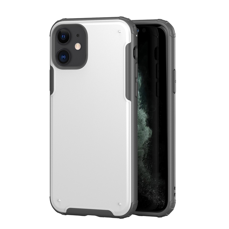 

For iPhone 11 Four-corner Skin Feel Shockproof TPU + PC Protective Case(White)