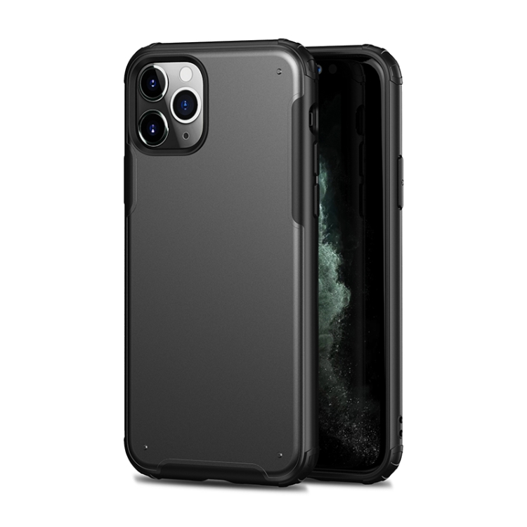 

For iPhone 11 Pro Max Four-corner Skin Feel Shockproof TPU + PC Protective Case(Black)