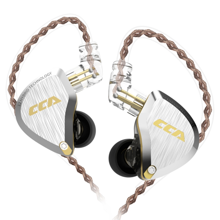 

CCA CCA-C12 3.5mm Gold Plated Plug 12 Unit Hybrid Technology Wire-controlled In-ear Earphone, Type:without Mic(Gold)