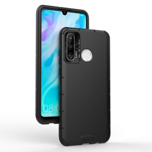 

For Huawei P30 lite Shockproof Grain Leather PC + TPU Case(Black)